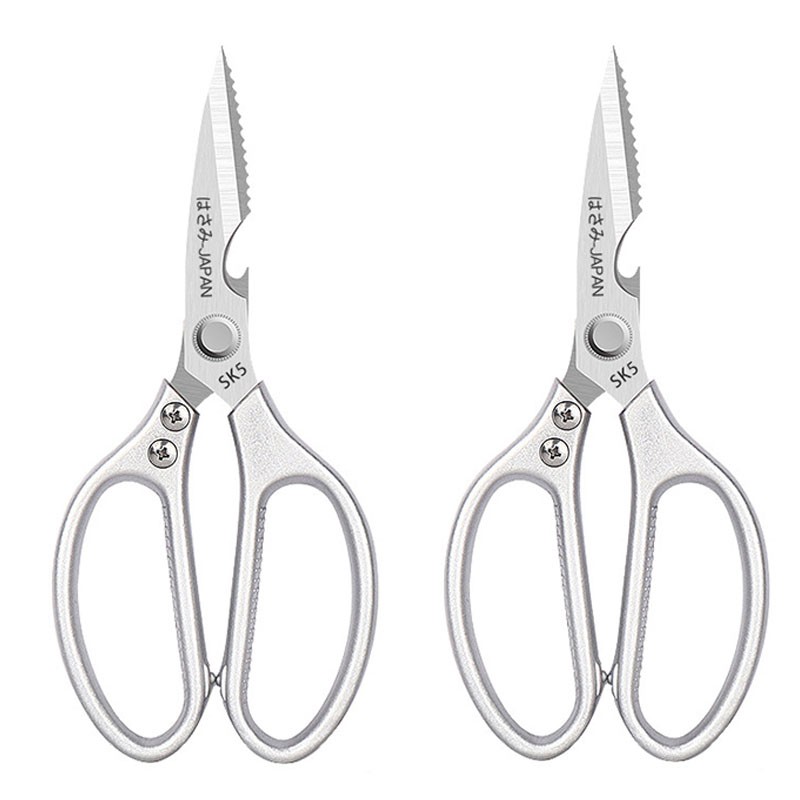2Pcs SK5 Kitchen Scissors Chef Shears Fish Chicken Bone Beer Bottle Cap Opener