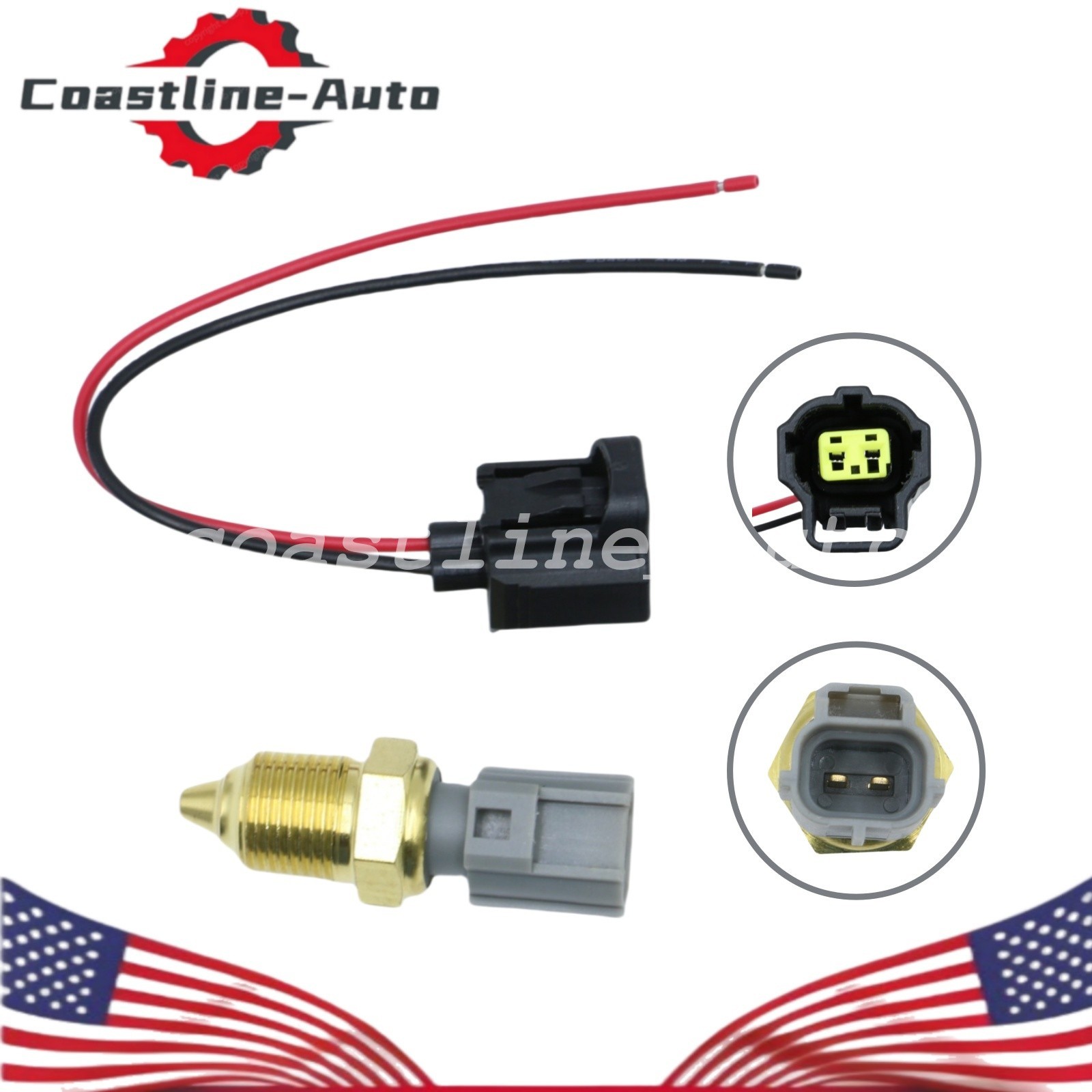 Coolant Temperature Sensor+Connector For Ford F-250 F-350 F-450 F-150 F-650