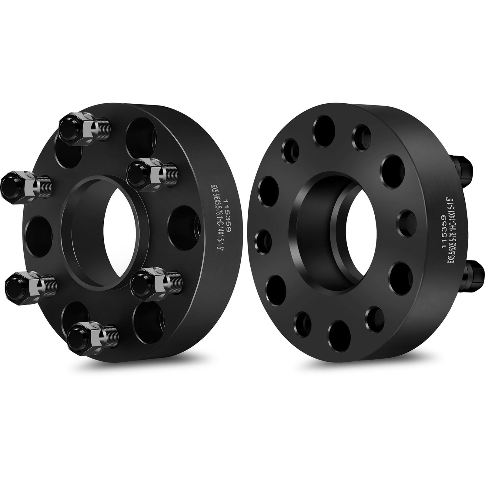 2PCS 6x5.5 Wheel Spacers 1.5in 14x1.5 78.1mm Forged Hub Centric Avalanche 1500