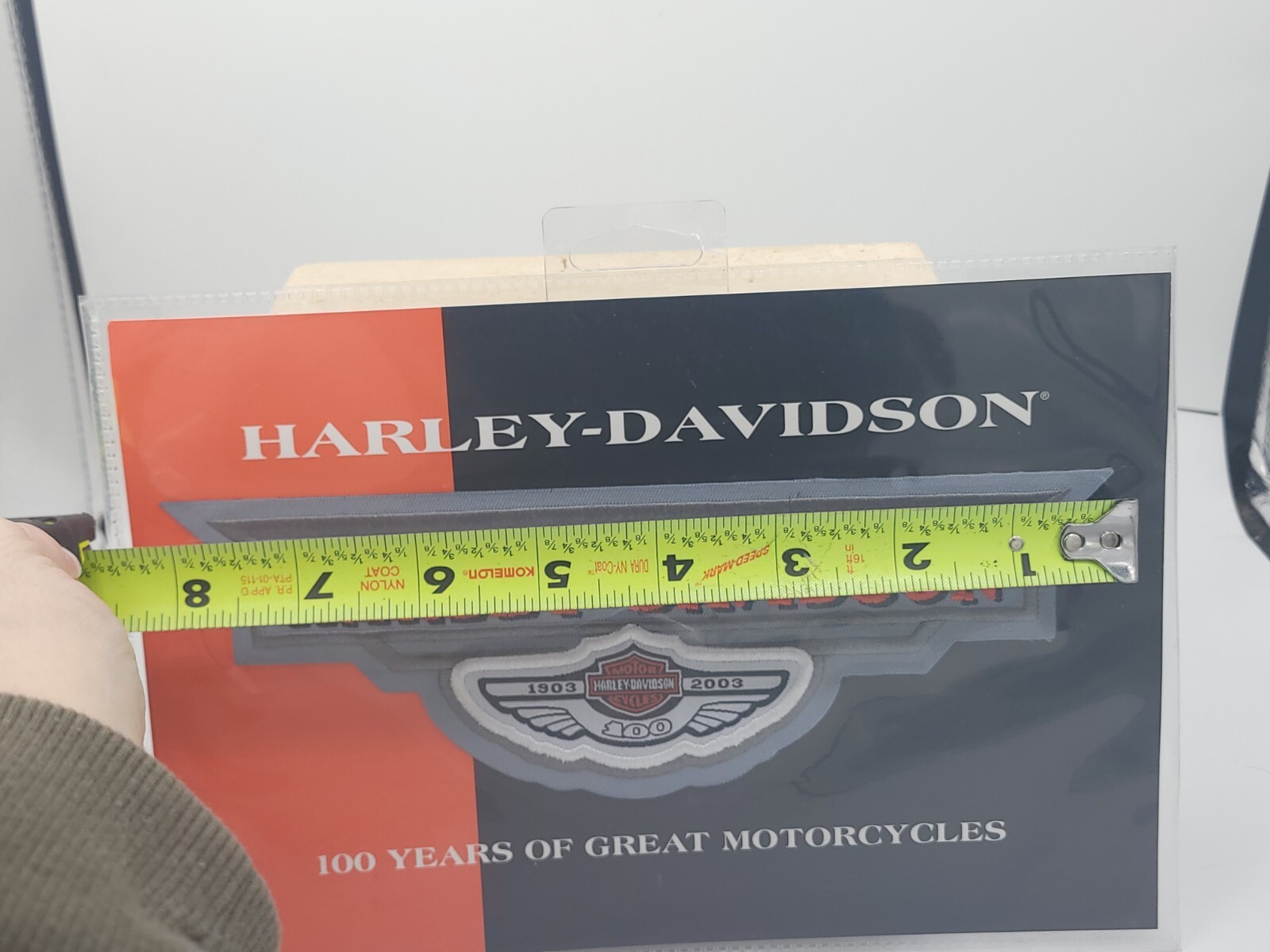 2002 100th HARLEY DAVIDSON ANNIVERSARY HALF TRIANGLE VEST JACKET PATCH 97980