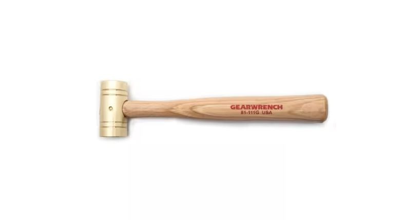 GEARWRENCH Brass Hammer with Hickory Handle | 1 lb. | 81-111G FAST USA SHIP
