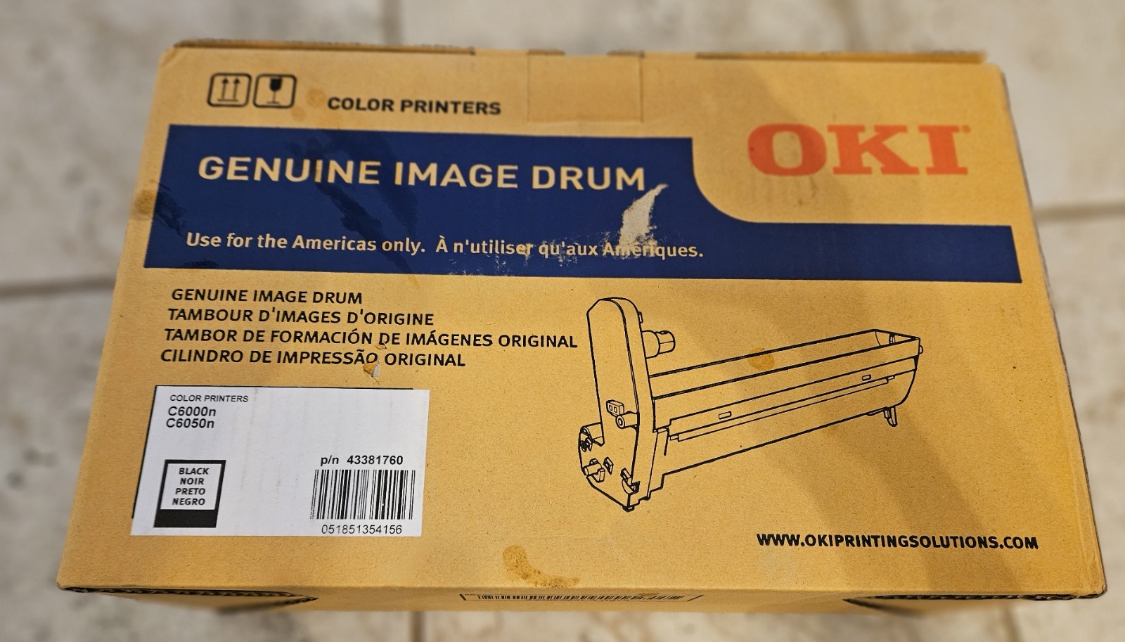 New OKI 43381760 OKIDATA C6000/C6050 BLACK IMAGE DRUM