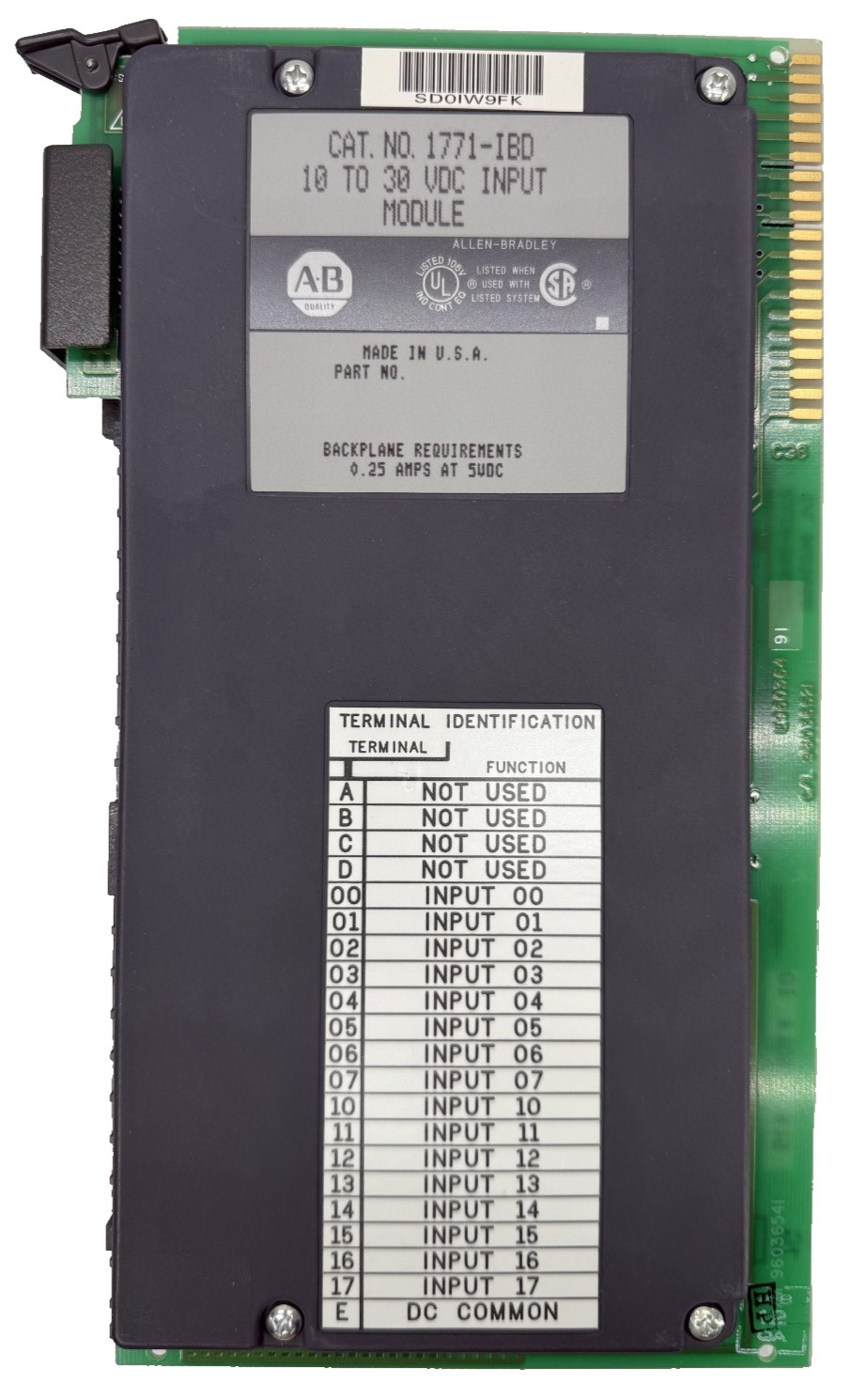 Allen Bradley 1771-IBD 10 to 30 VDC Input Module