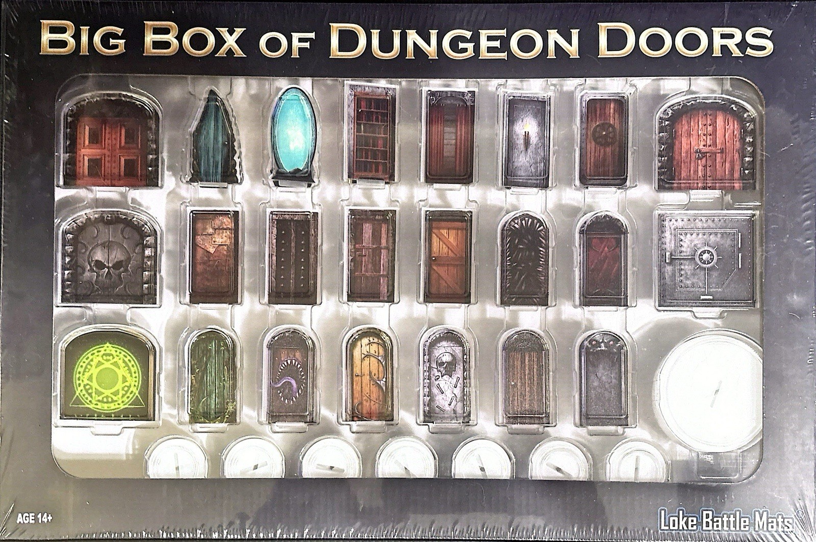 Loke Battle Mats: Big Box of Dungeon Doors RPG D&D War Board Game Terrain Crawl