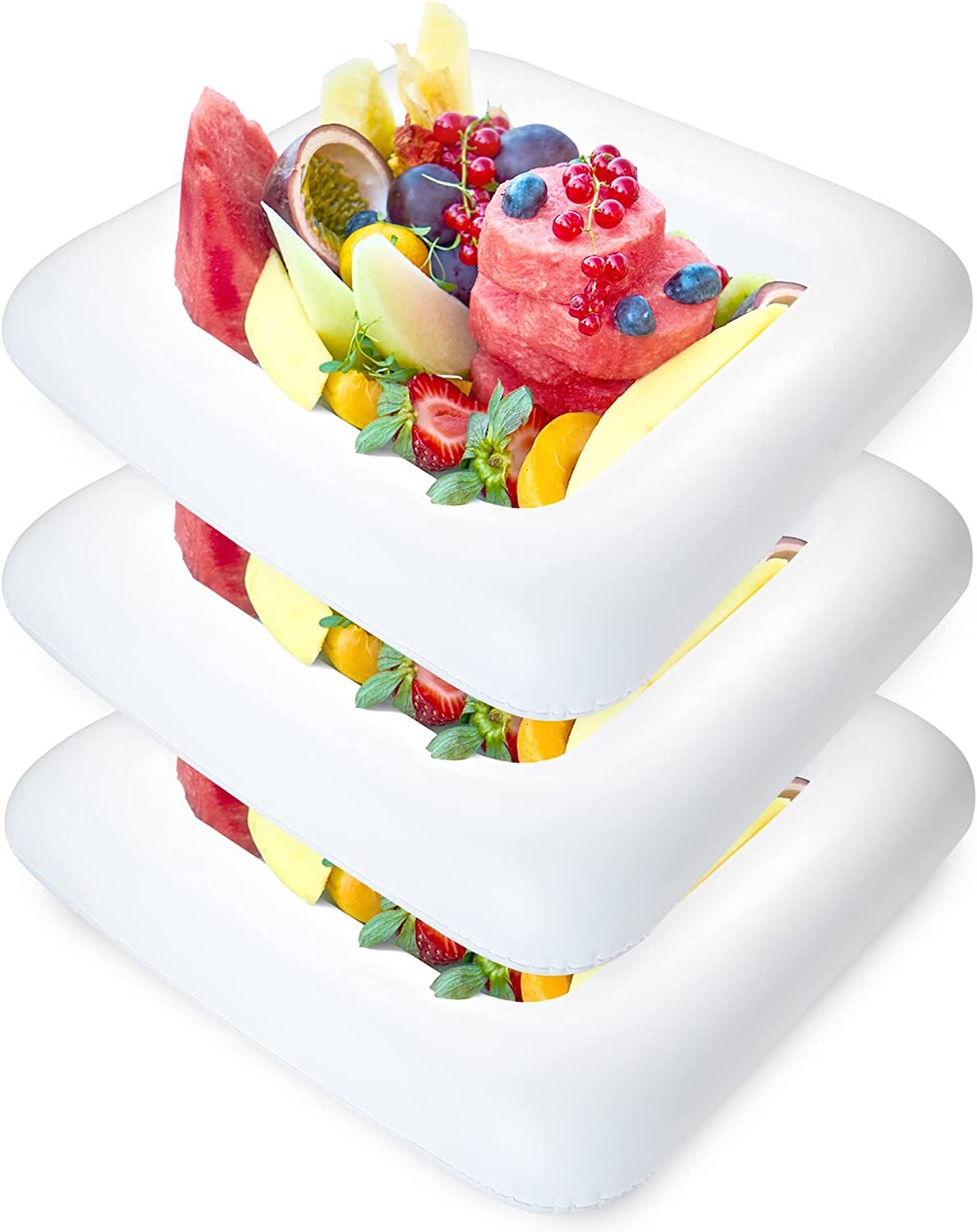 3Pcs Inflatable Ice Serving Buffet Bar - Salad Food & Drinks Cooler Serving Tray