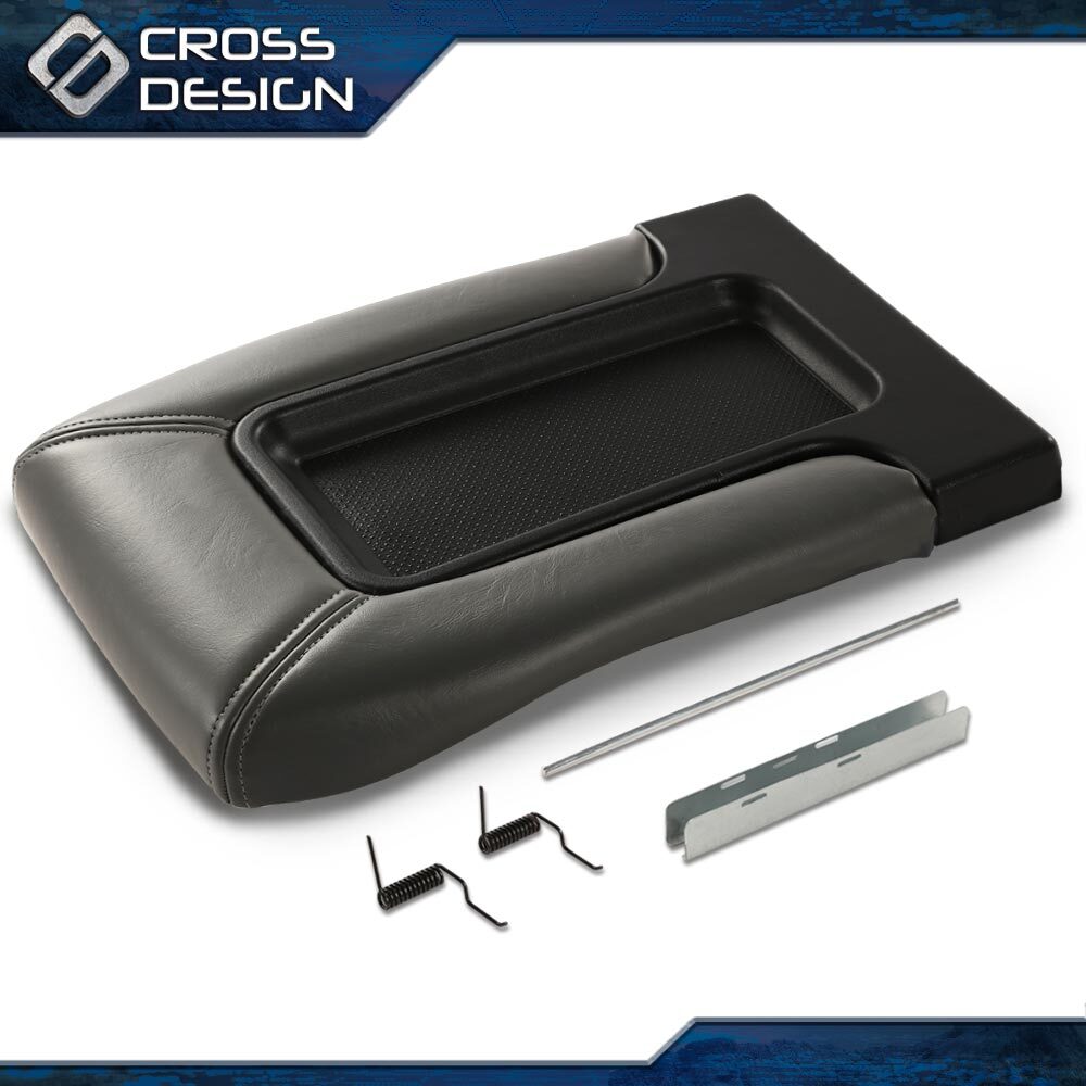 Center Console Cover Fit For 99-07 Silverado Sierra 1500 2500 Lid Arm Rest Latch