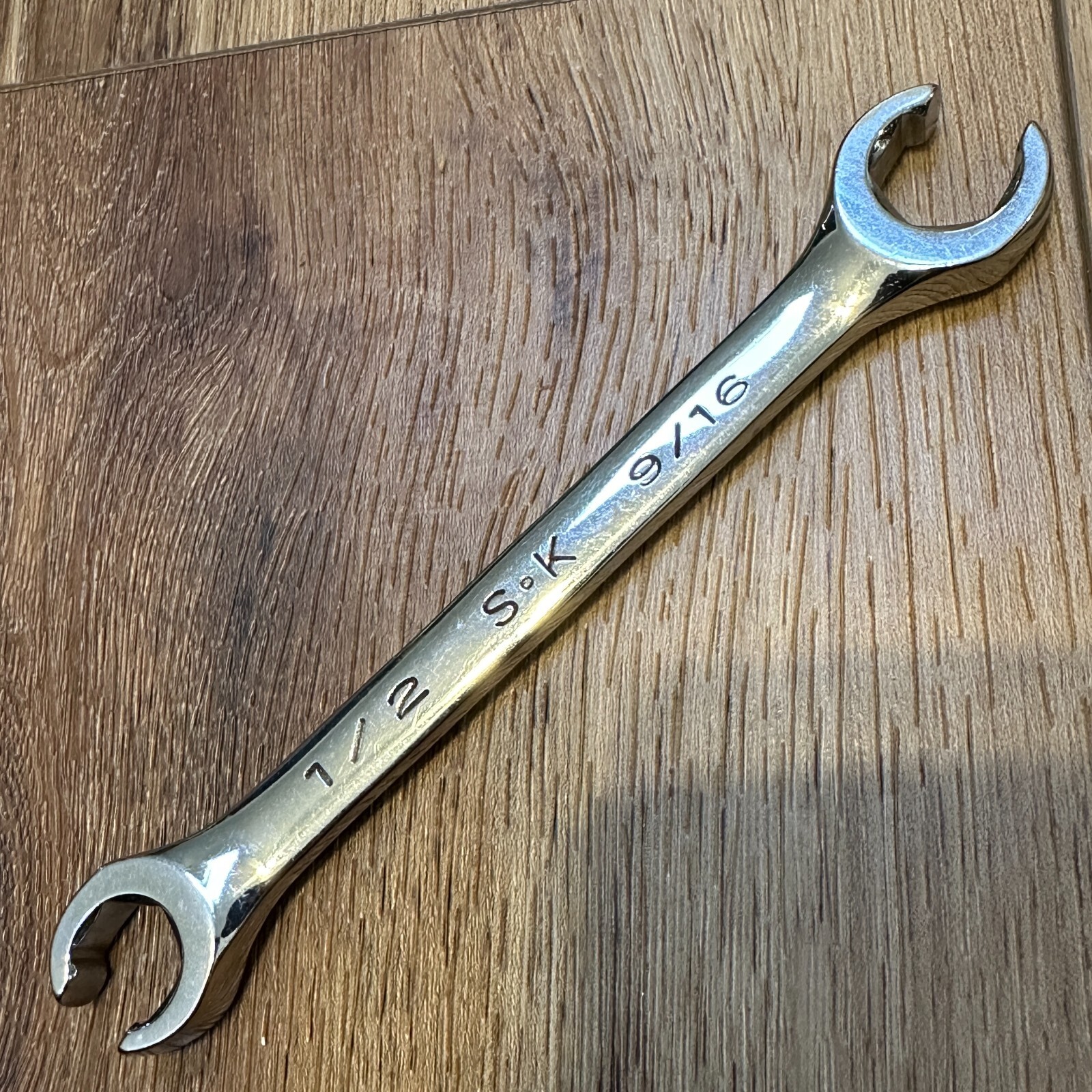 SK F1618 FLARE NUT LINE WRENCH 6 POINT 1/2" - 9/16" Made in USA S-K Polished