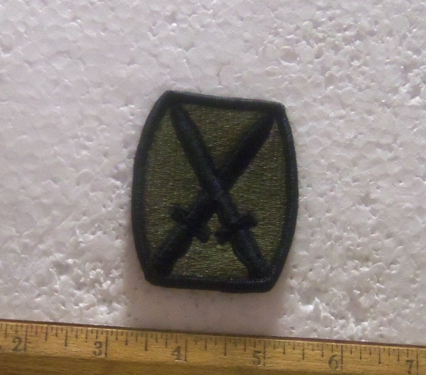 US Army – 10th Infantry Division – Subdued Embroidered Patch (NOS)