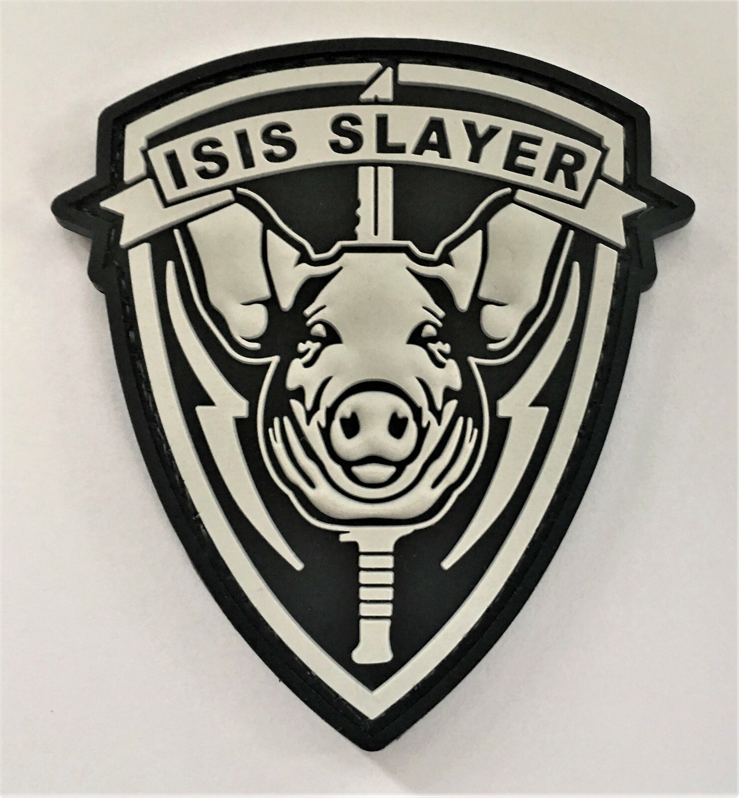 ISIS Slayer Pork White PVC Patch #2 (Recon SEAL Special Forces F-35 Topgun) 391