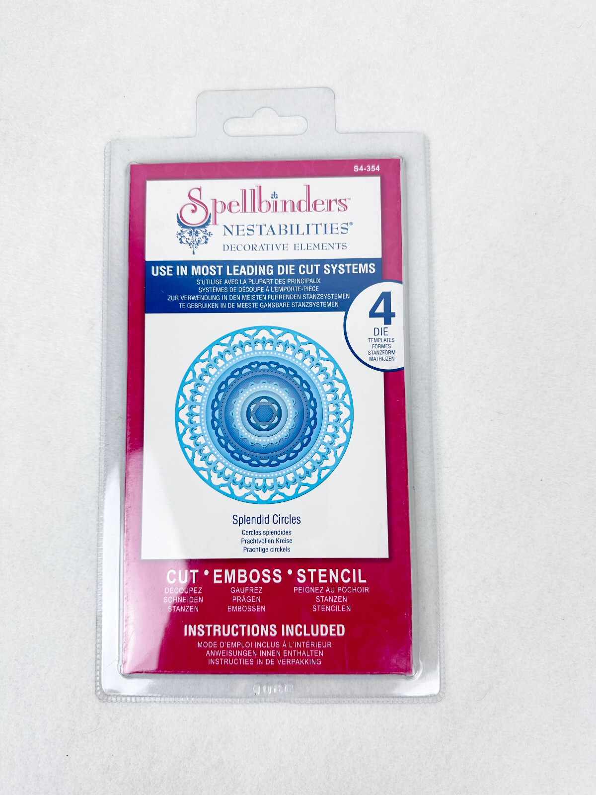 SPELLBINDERS NESTABILITIES SPLENDID CIRCLES - S4-354 - BRAND NEW