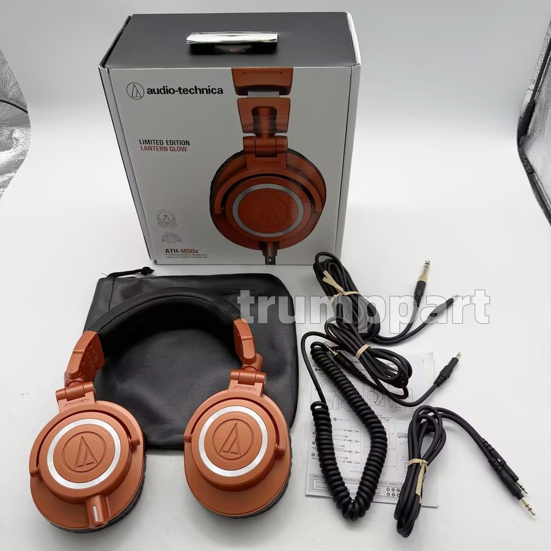 New ATH-M50x Closed-Back Professional Studio Monitor Headphones Orange