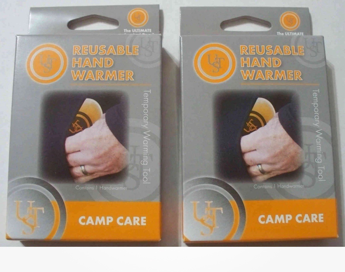 2 Pack Reusable Hand Warmers Ultimate Survival Technologies (UST) 2HR Heat!
