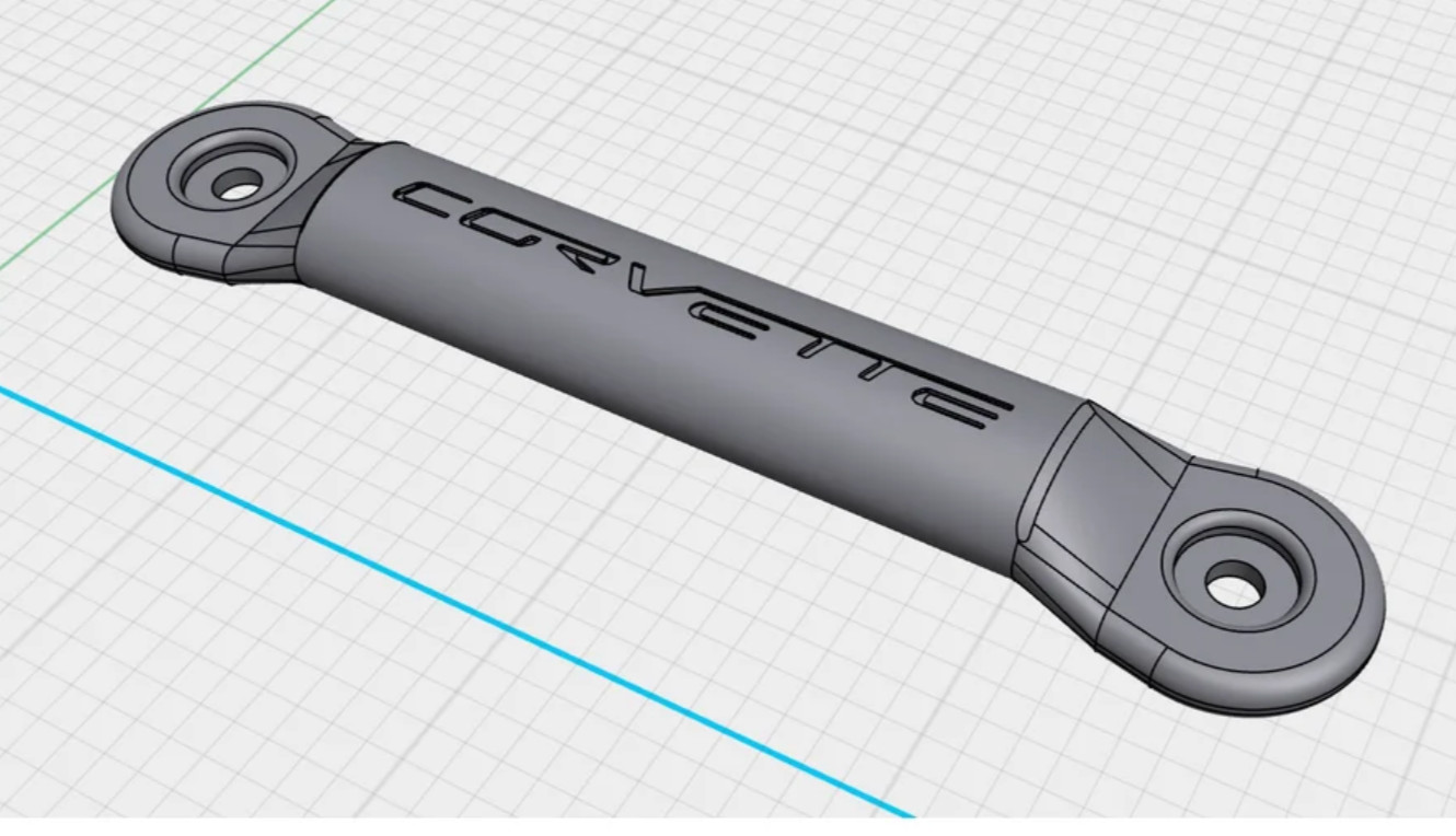 C6 Corvette Rear Hatch Handle - Redesign, Stong 3D Printed Part