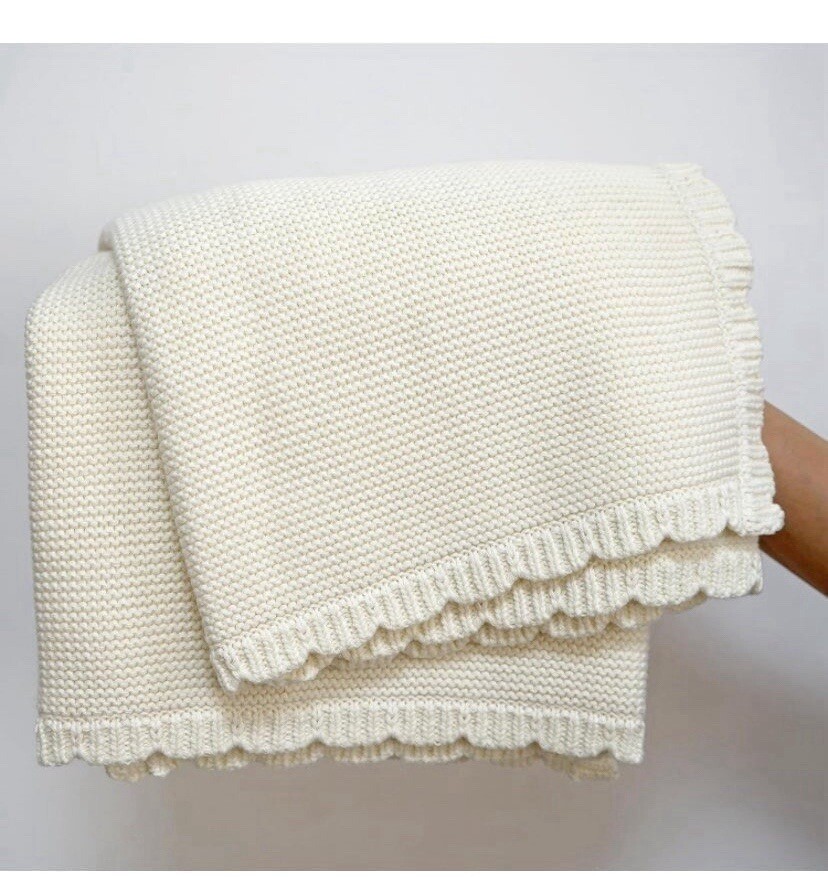 SALE | Infant Baby Blanket Knitted Cotton Nursery Swaddling Blanket for 30x40”