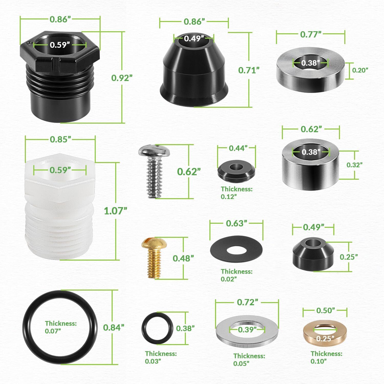 Replacement for Prier 300 400 500 630-8500 Wall Hydrant Complete Service Kit