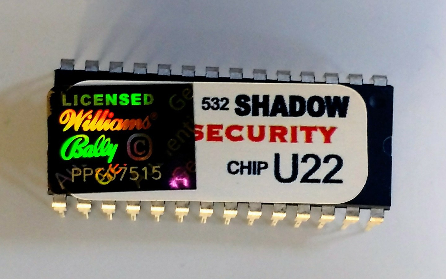 Williams WPC-S CPU G10/U22 security chip The Shadow pinball machine