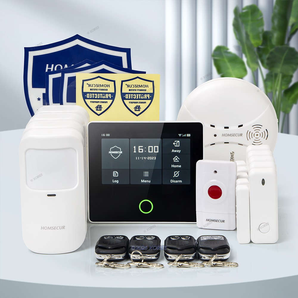 HOMSECUR Wireless WIFI 4G Home 4.3" Alarm System Touch Screen+4 Pet-Immune PIR