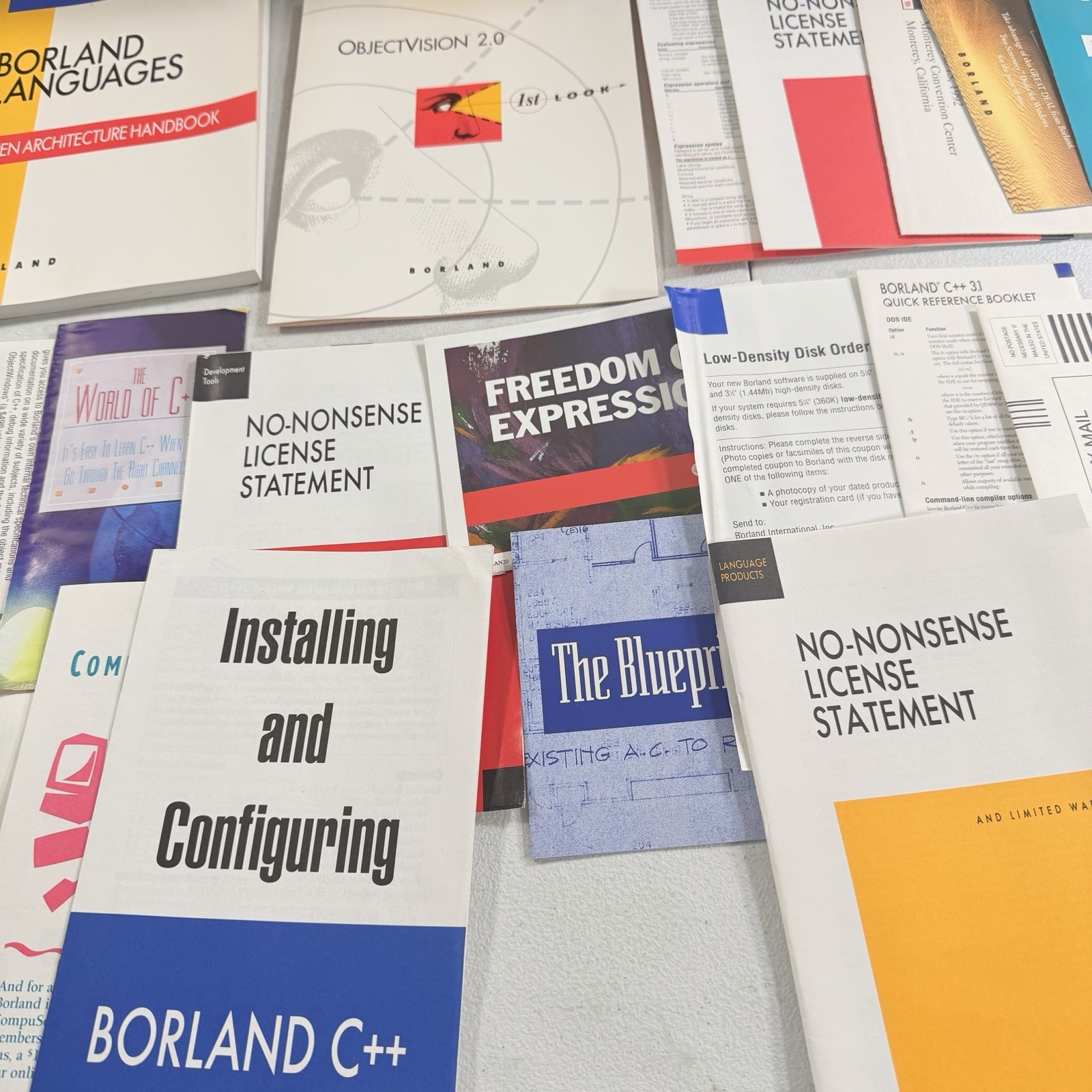 Borland C++ 3.0 & Application Frameworks Reference User Guide Manuals Lot Set