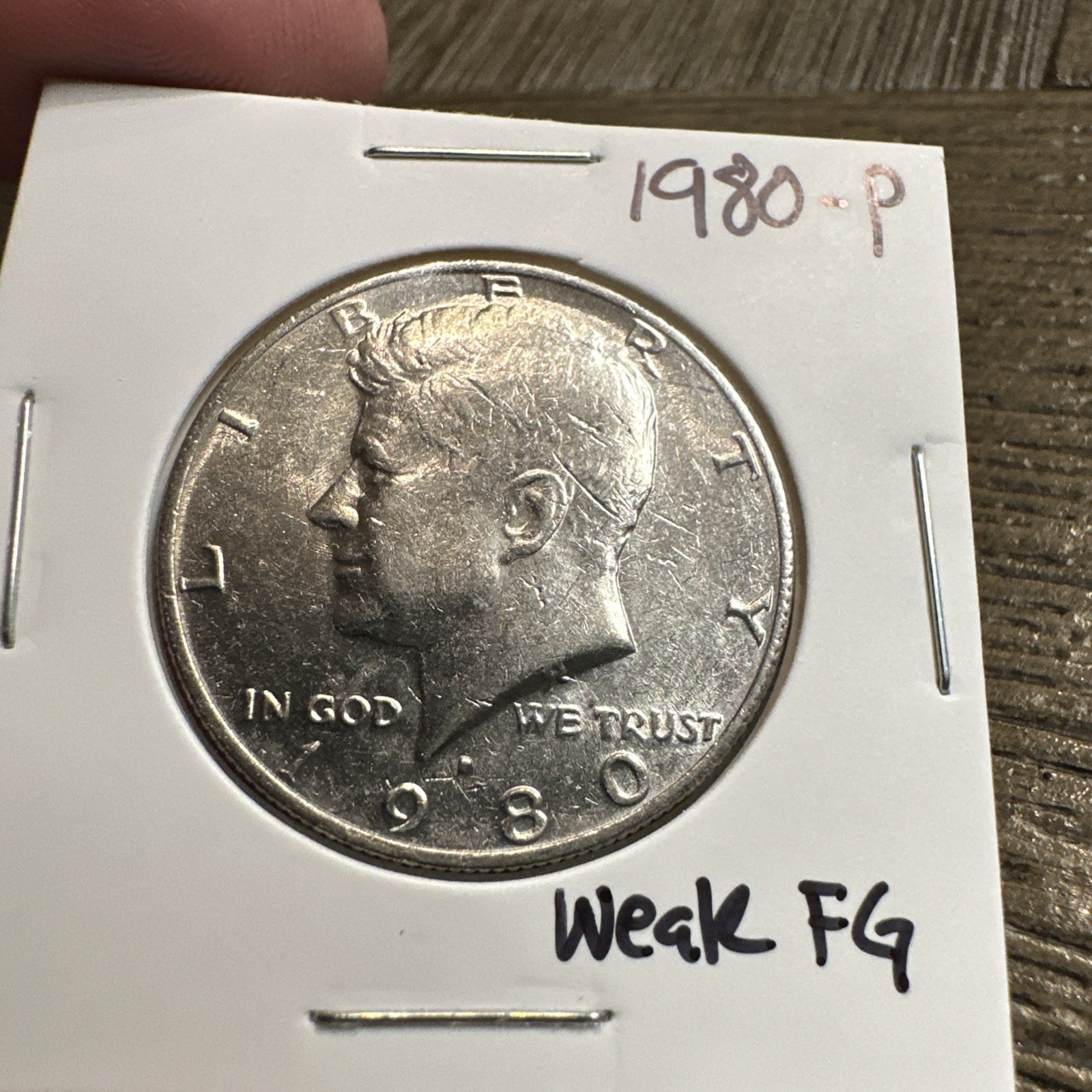 1980 P Kennedy Half Dollar WEAK FG variety.