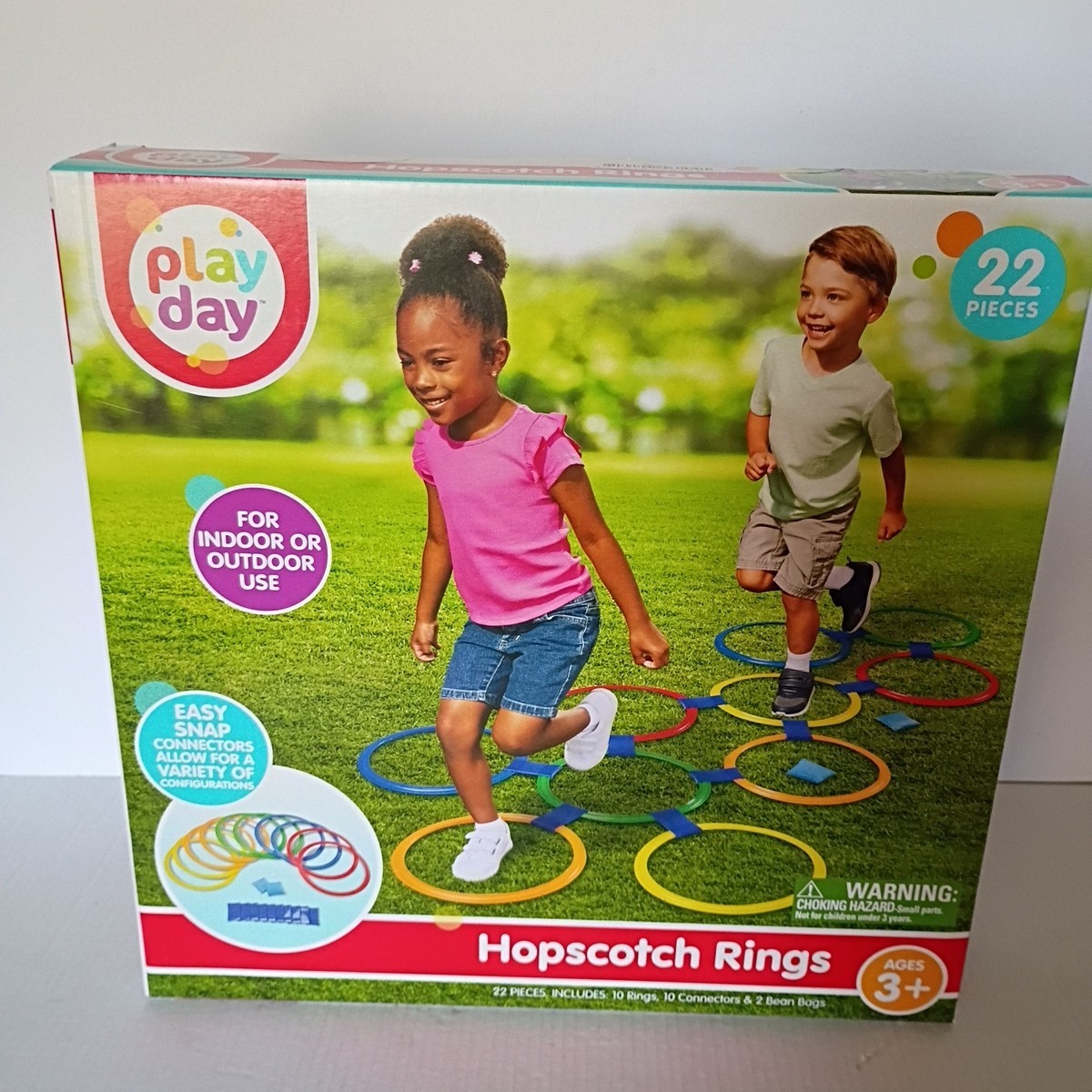 PlayDay 22 Piece Hopscotch Rings Outdoor/Indoor Toy Ages 3+