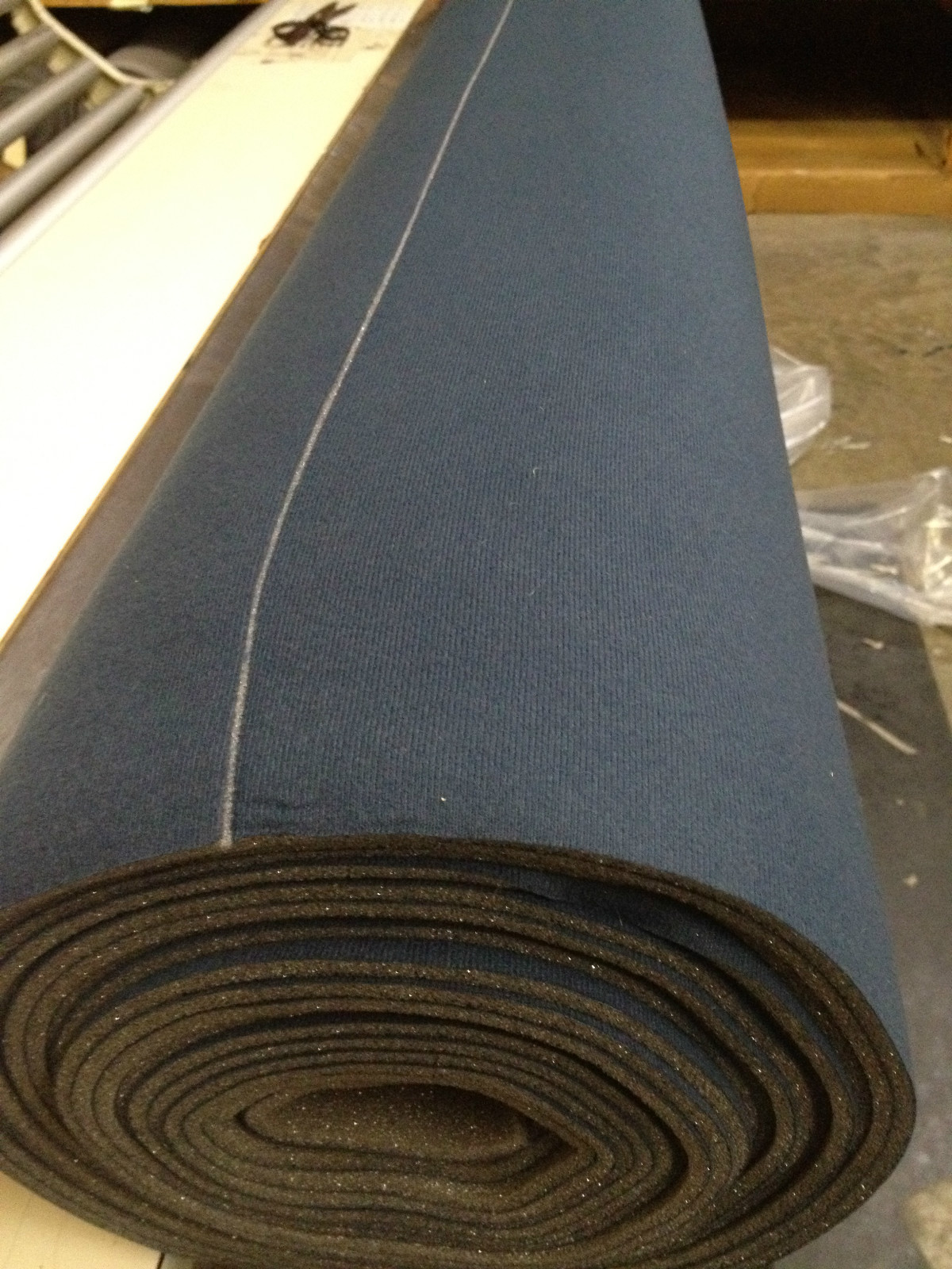 2 yards Auto Headliner Upholstery Fabric With Foam Backing 72 " x 60 " Dark Blue