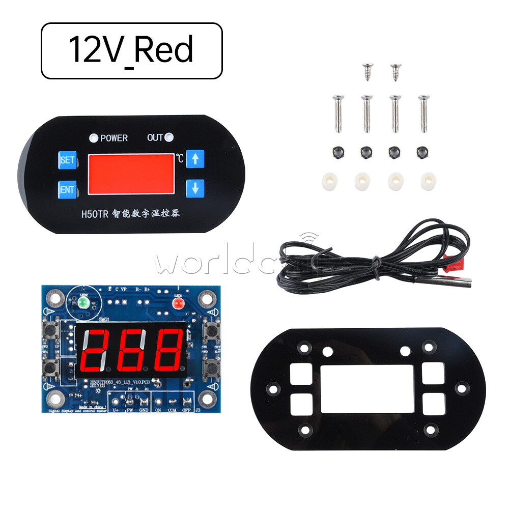 H50TR DC12V 24V Digital Temperature Controller NTC Sensor -55~120°C Thermostat