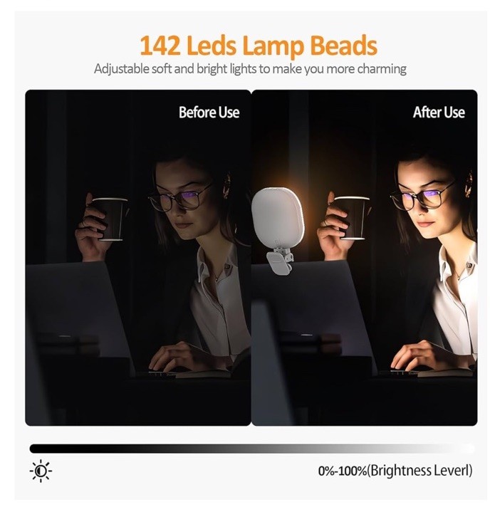 Concept Vlog LED Video Light CRI 3000K-6500K Brightness Dimmable