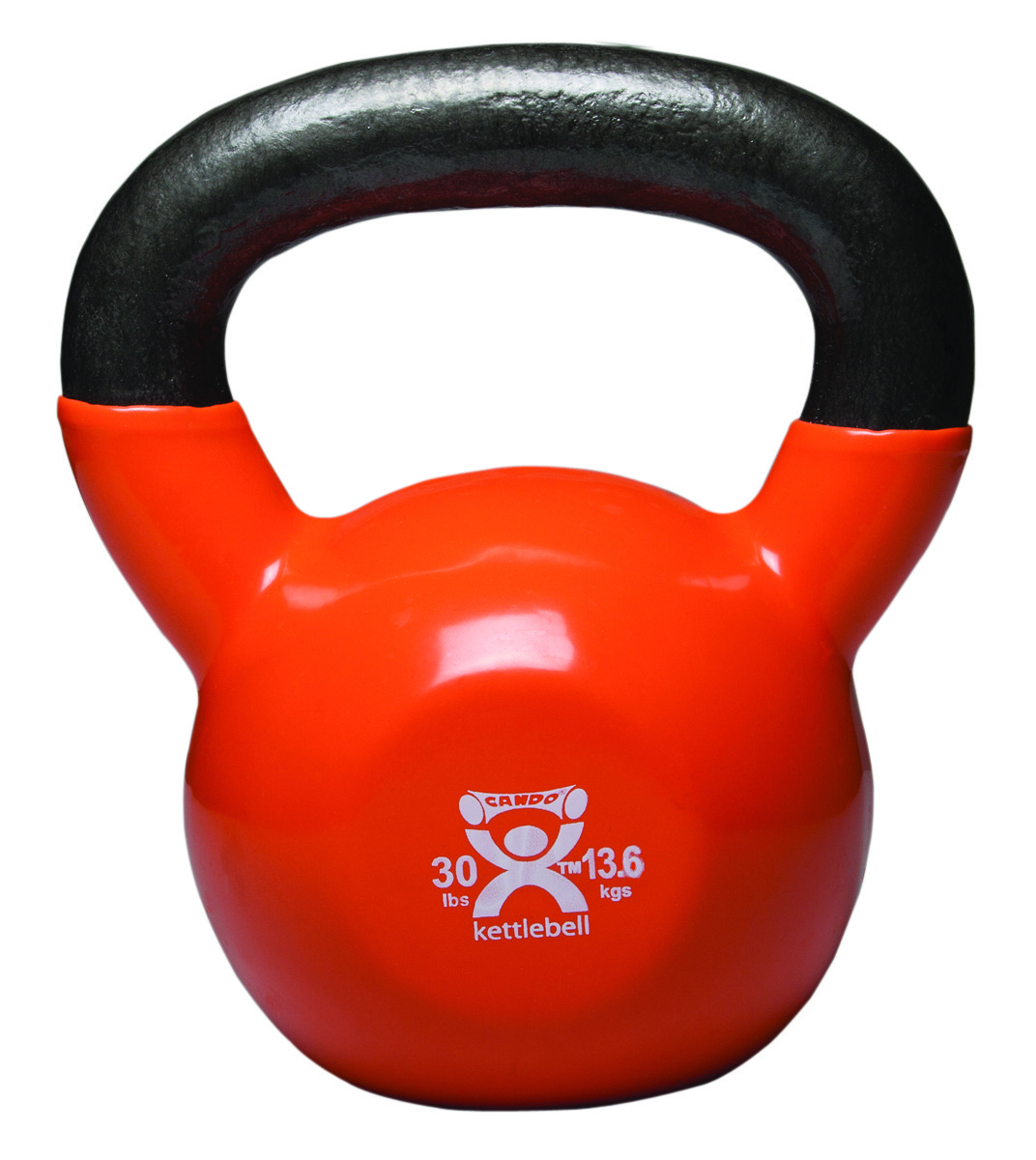 Cando Vinyl-Coated Kettlebell - Gold - 30 lb - Workout & Strength Training