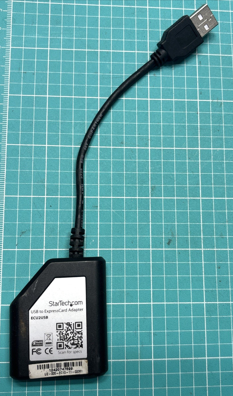 Startech  ECU2USB, USB To Express Card Adapter, 8", Free US Ship