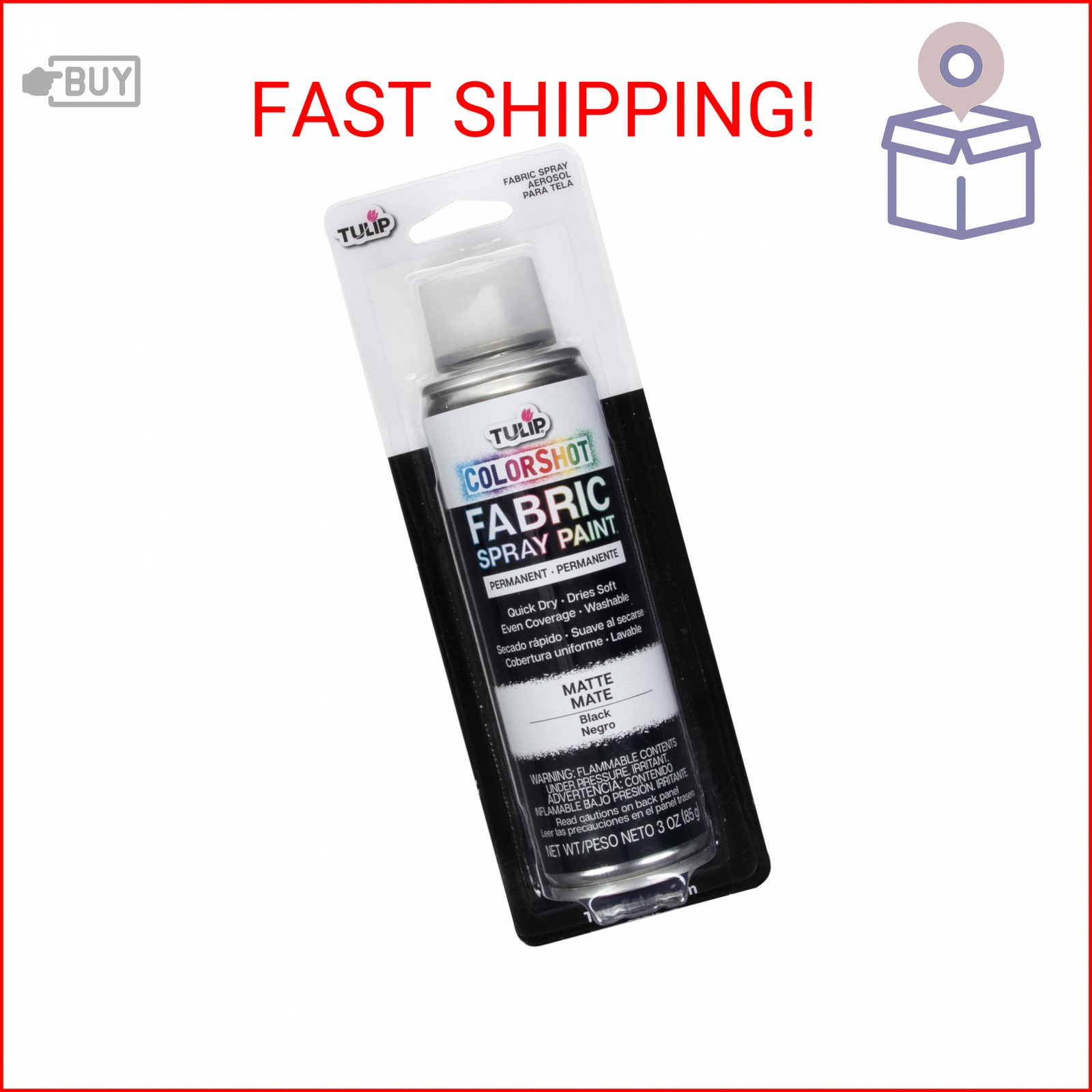 Tulip ColorShot Instant Fabric Spray Paint, Permanent Color Spray-On Fabric Pain