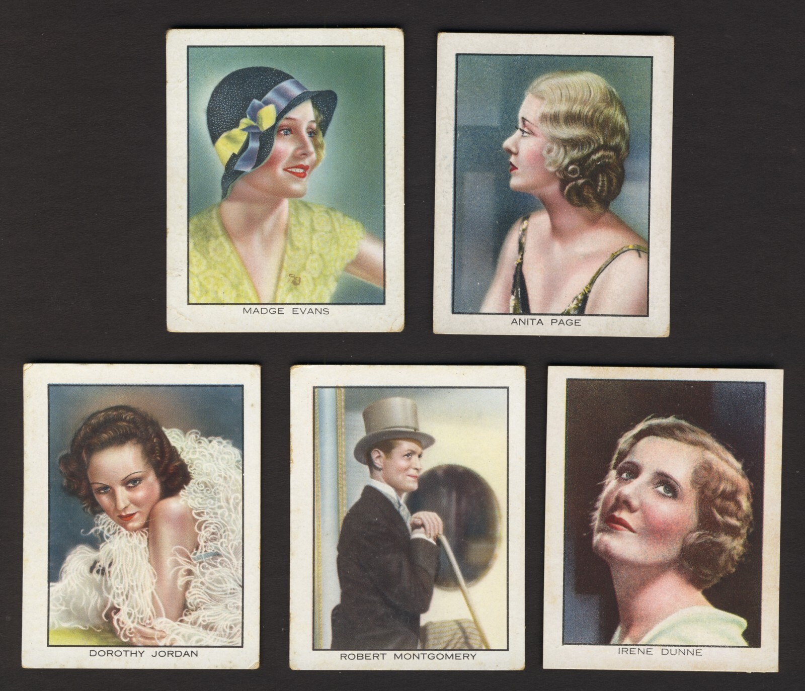 1933 BAT World Famous Cinema Artistes 5 different cards VG