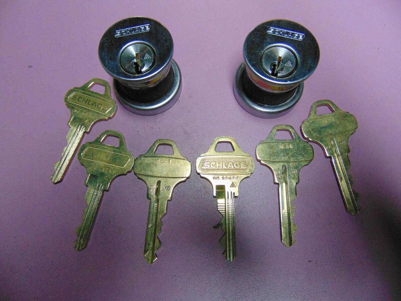 2   EVEREST SCHLAGE C134  MORTISE LOCK WITH 6 KEYS           LOCKSMITH