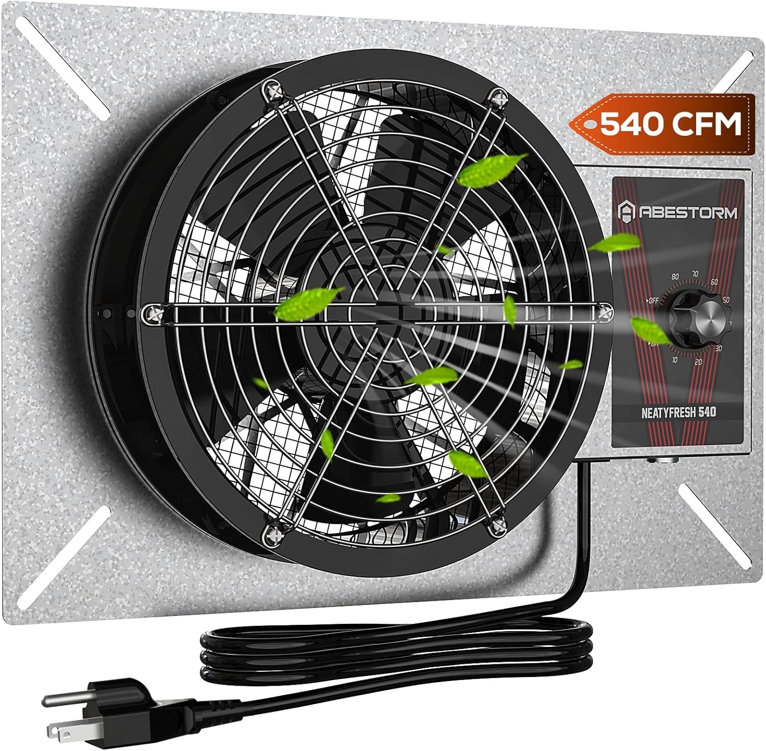 Abestorm NeatyFresh 540 Ventilation Fan for Crawl space, Basement, Garage, Attic