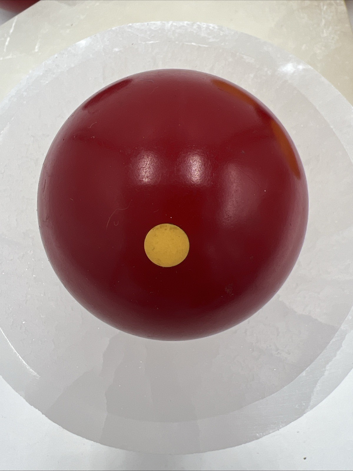 Antique RARE Bakelite Billiard Cue Ball, Pool Catalin Gaming Cherry Bakelite Dot