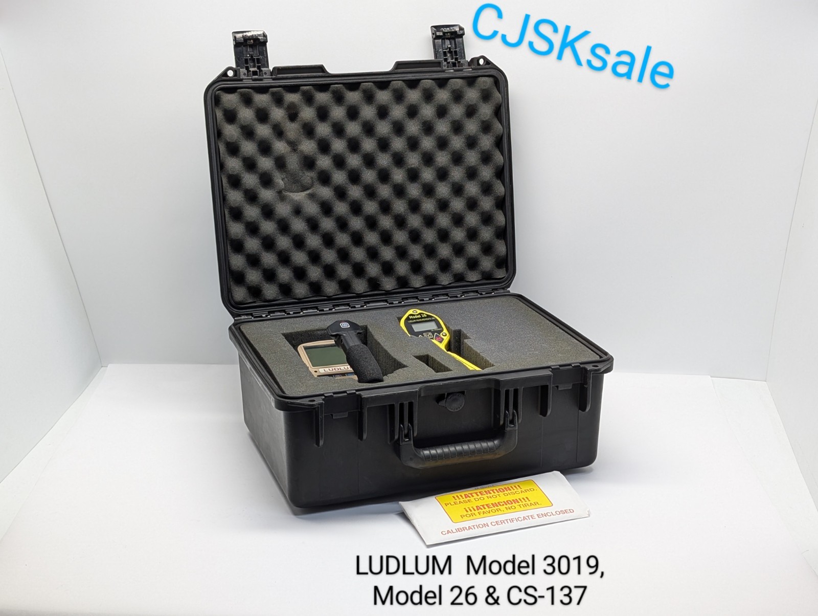 LUDLUM Model 3019 Micror Survey Meter, Model 26 & CS-137 Made In USA ( USED).
