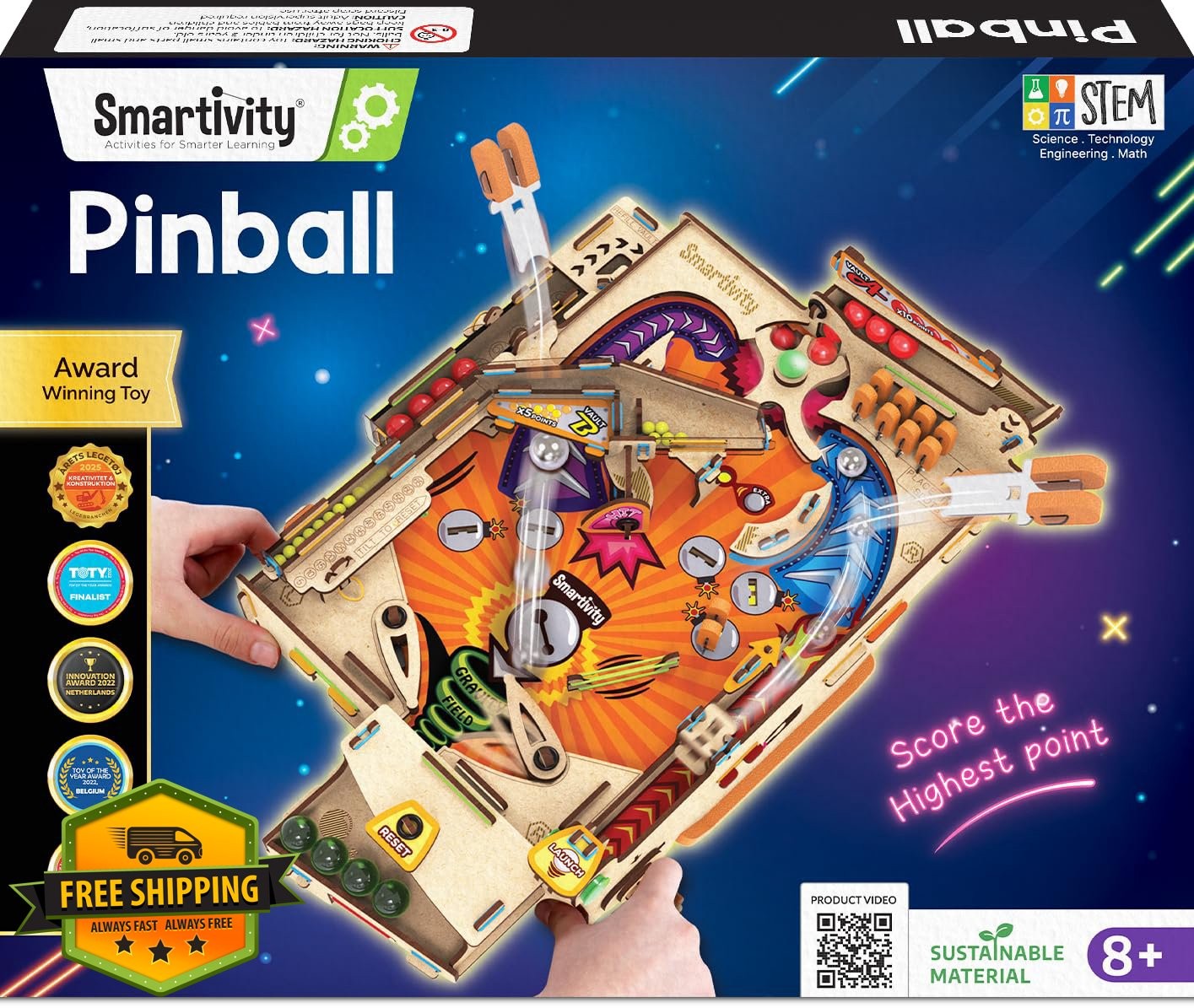 Smartivity DIY Pinball Machine 8-14 Years Old STEM Toy Game