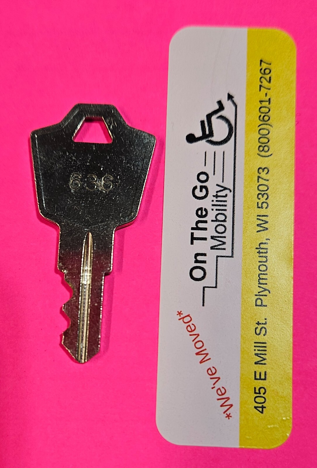 MOBILITY SCOOTER KEY - 636 for a TGA Scooter + device that use the # 636 Key