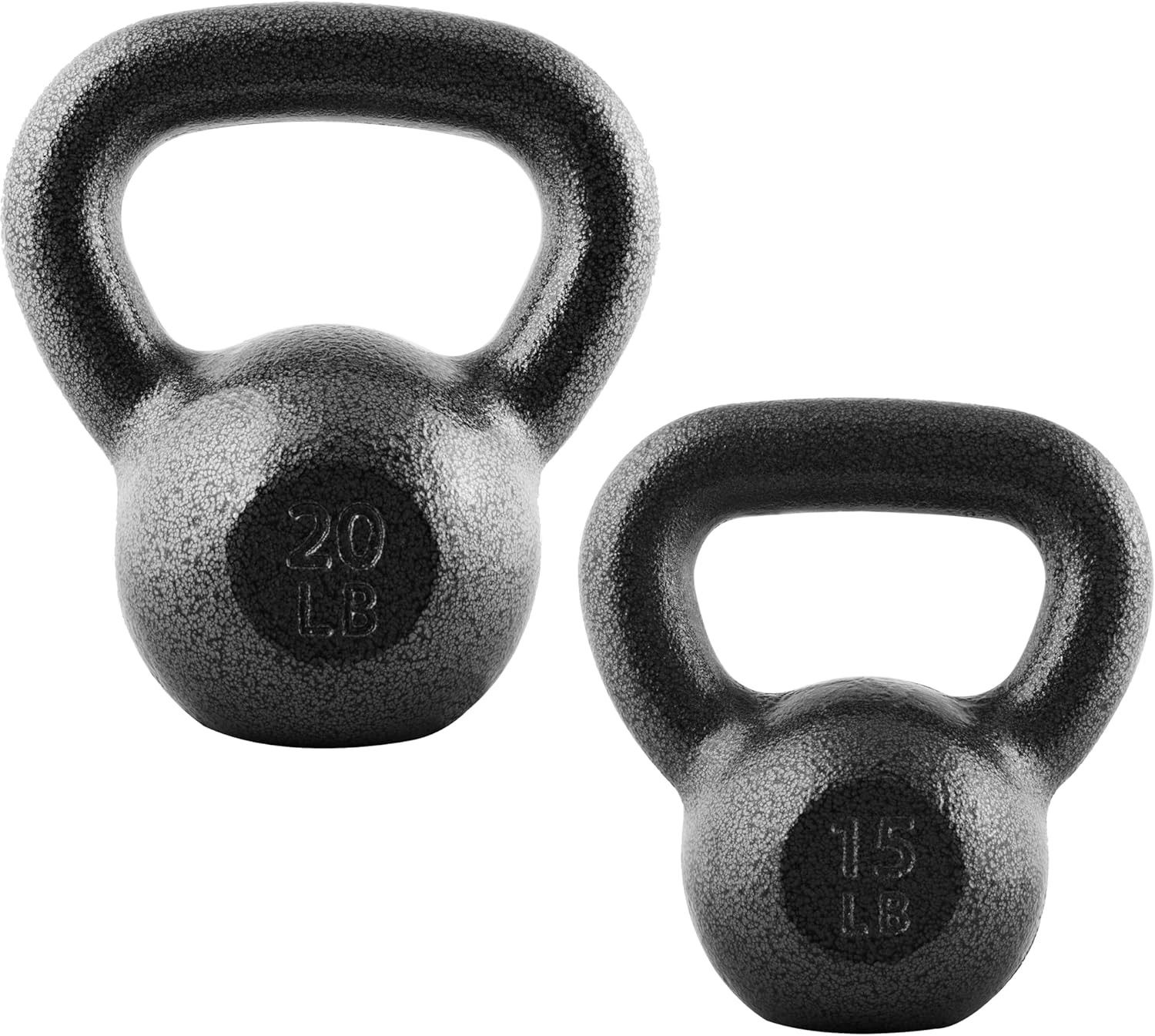 Black Cast Iron Kettlebell Single or Set | 10-80 Lbs