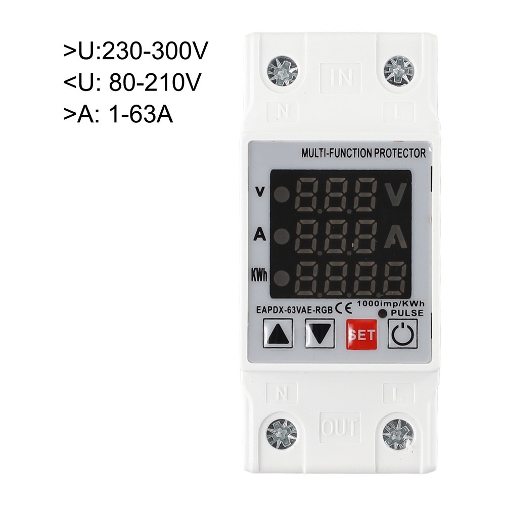 Adjustable Protector Relay with Display Features for Din Rail Applications