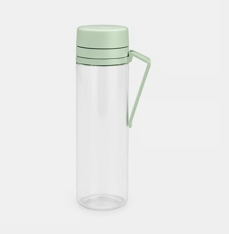 Brabantia Make & Take Water Bottle With Strainer, 16.9 oz (0.5 L) - Jade Green
