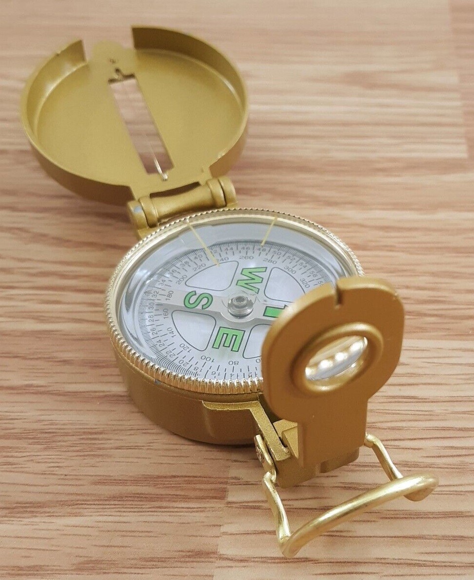 EXPLORER ENGINEER DIRECTIONAL COMPASS LOCKING LID LIQUID-FILLED W/MAGNIFIER