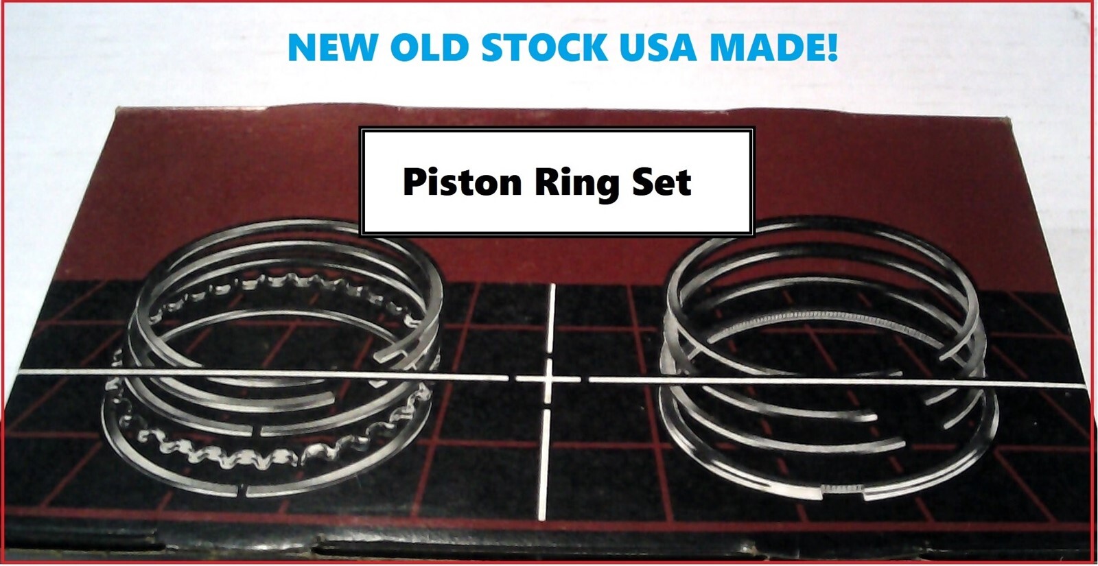 Piston Ring Set for 1939-63 Studebaker Champion 170 6 cyl .040 Size NOS USA MADE