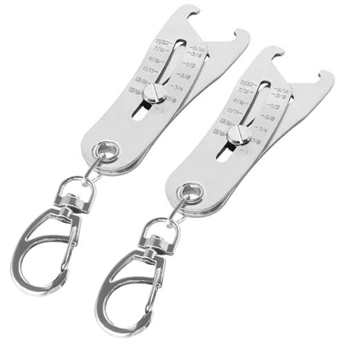 Pcs Bolt Size Finder Tool, Portable Keychain Bolt and Nut Thread Size 2