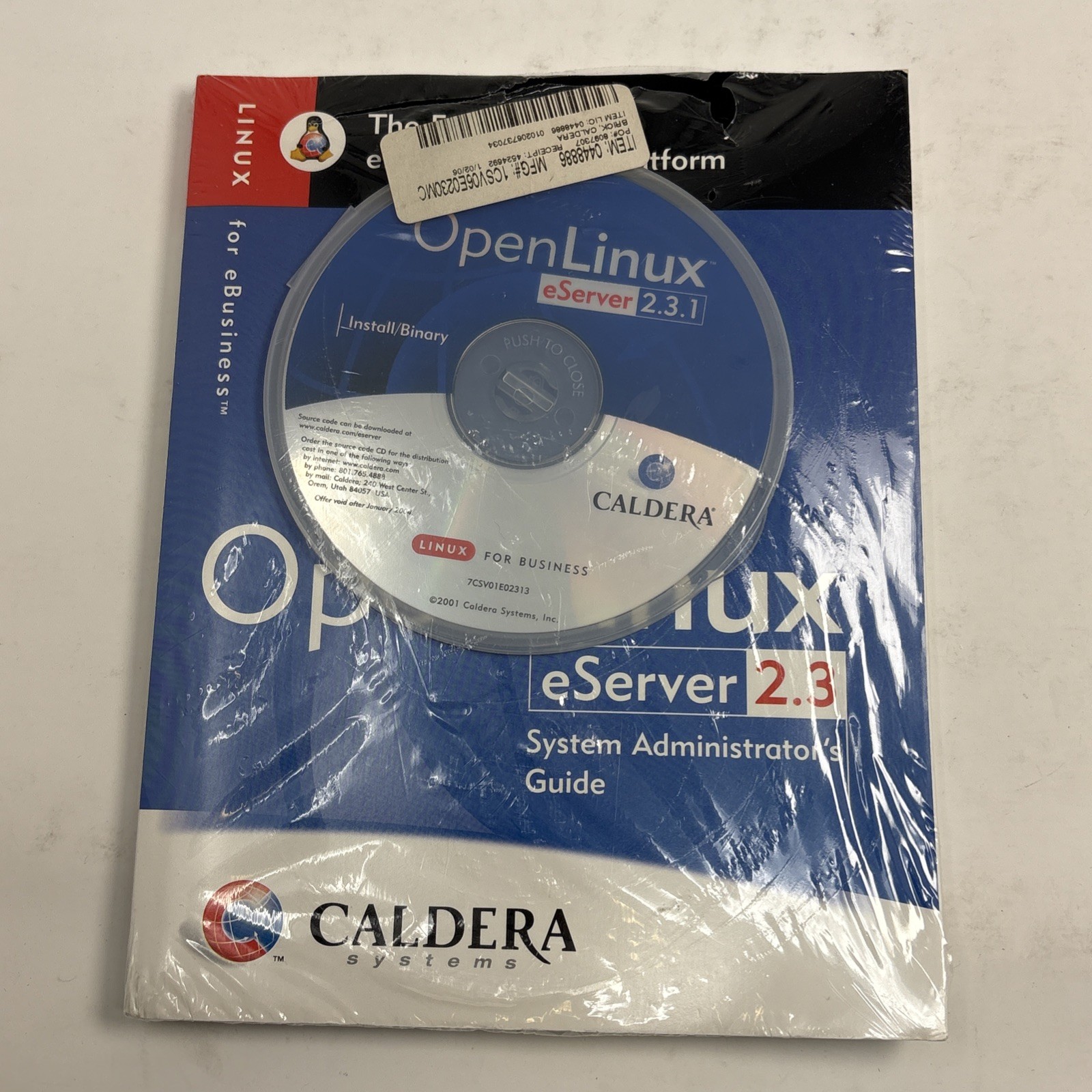 Open Linux 2.3 For Business Caldera Systems eServer New & Factory Sealed 2001