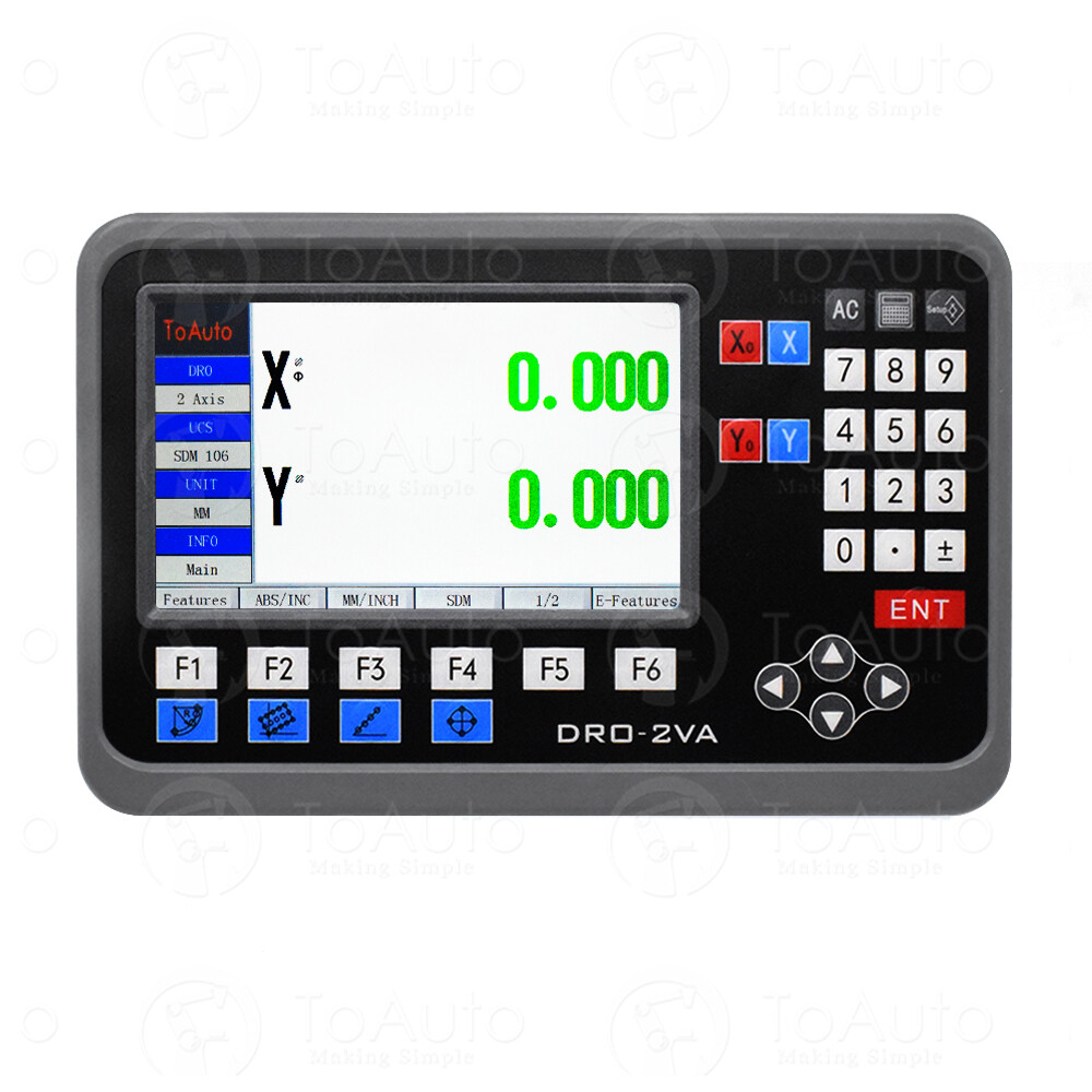 2Axis Digital Readout LCD DRO 12"& 48" Linear Scale Kits for CNC Lathe Machine