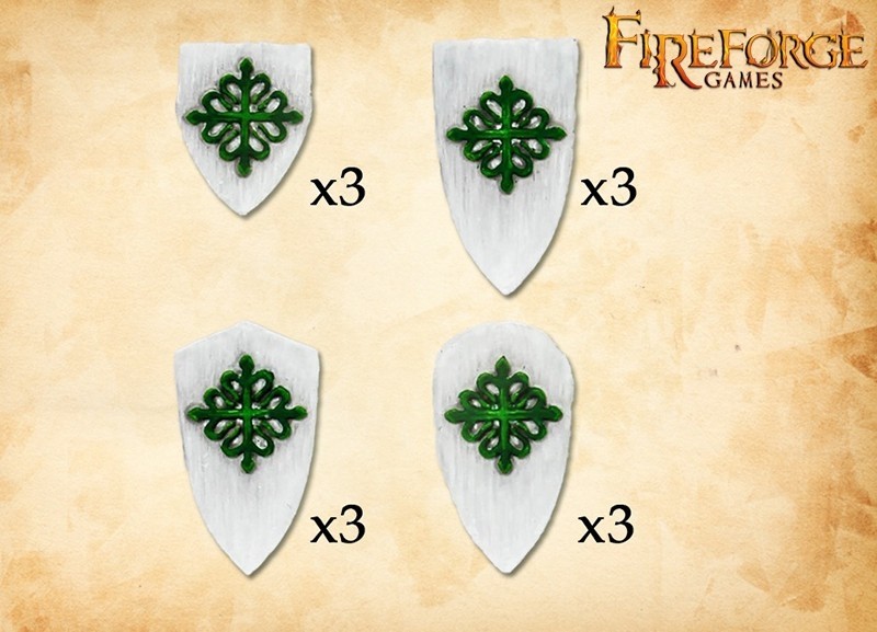 FIREFORGE GAMES ALCANTARA / CALATRAVA ORDER SHIELDS MODEL DV061