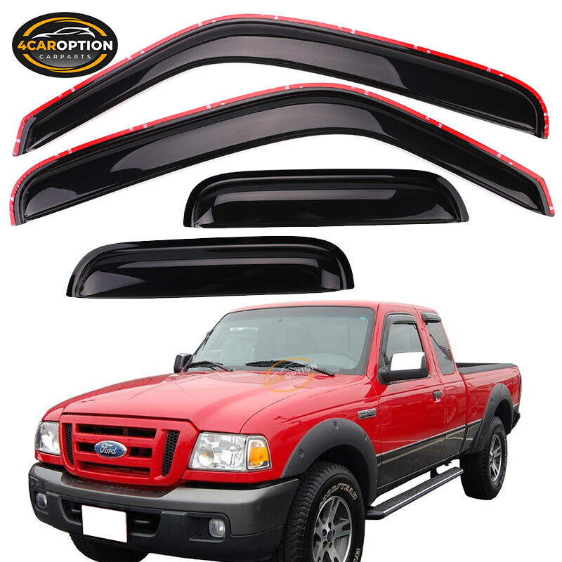 Fits 99-11 Ranger 99-00 Mazda B2500 In Channel Window Visors Rain Sun Guard Vent