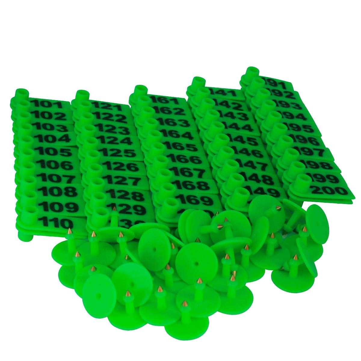 101-200 Number Plastic Tags Livestock Animal Ear Tag for Marking Pigs Cattle ...