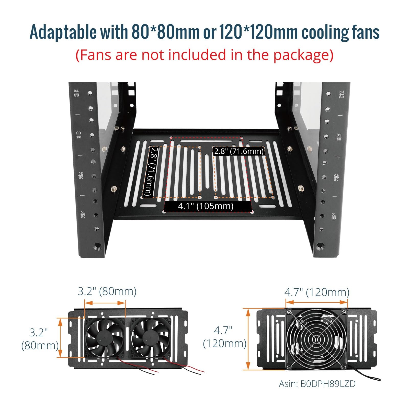 Compact 6U Mini Network Rack with Translucent Panels & Handles, Black