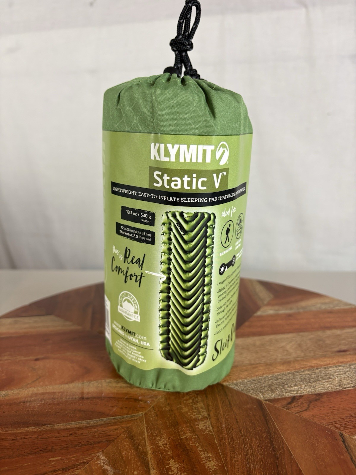Klymit Static V Lightweight Sleeping Pad - Green | 72" x 23" x 2.5"